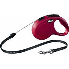 FLEXI New Classic S Cord 8 m Поводок-рулетка, трос, красный, до 12 кг