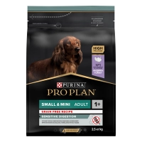Pro Plan GrainFree сухой корм для собак мел.пород с чувст.пищеварением индейка