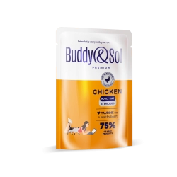 Buddy Sol пауч для стерилизованных кошек и котов, курица в соусе