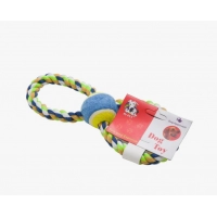 M-Pets Игрушка канатная восьмерка с мячом по середине, 25 см