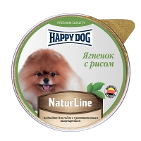 ХэппиДог Natur Line Паштет для собак, Ягненок с рисом, ламистер 0,125 кг 72253