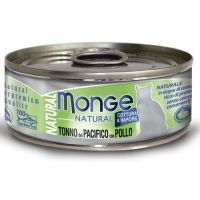 Monge Cat Natural консервы для кошек тихоокеанский тунец с курицей 80г