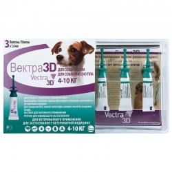 Вектра 3D инсектоакарицидные капли для собак 4-10 кг 3 пип./уп.