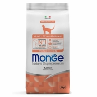 Monge Cat корм для взрослых кошек с лососем 1,5 кг + В ПОДАРОК беззерновой корм из лосося для взрослых кошек 1,5 кг
