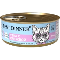 Best Dinner Exclusive Vet Profi Urinary консервы для кошек желе Утка с клюквой