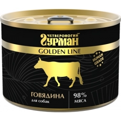 Четвероногий Гурман Golden консервы для собак Говядина