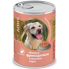 Dog Lunchконсервы для собак Мясные фрикадельки в нежном соусе Баранина