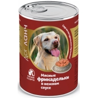 Dog Lunchконсервы для собак Мясные фрикадельки в нежном соусе Мясное ассорти