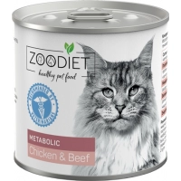 ZOODIET Metabolic Chicken&Beef консервы для кошек для улучшения обмена веществ
