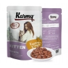 Karmy Kitten влажный корм для котят, беременных и кормящих кошек, Курица в соусе 80 г