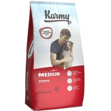Karmy Medium Junior сухой корм для щенков средних пород с индейкой, 14 кг